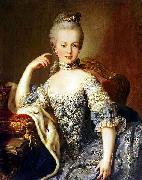 MEYTENS, Martin van Portrait of Archduchess Maria Antonia of Austria oil painting